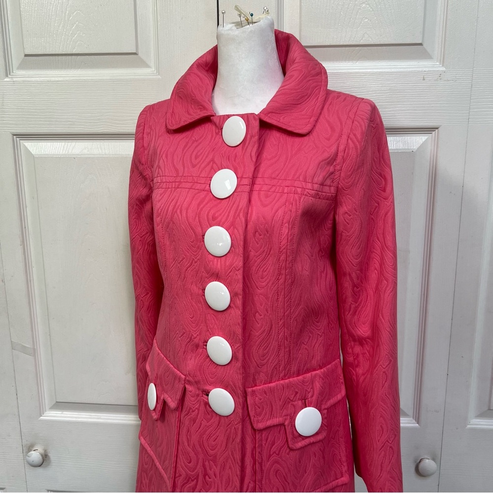 Milly of New York Pink Designer Vintage Style Light Coat Women’s Size 2 New $575 - Picture 13 of 16
